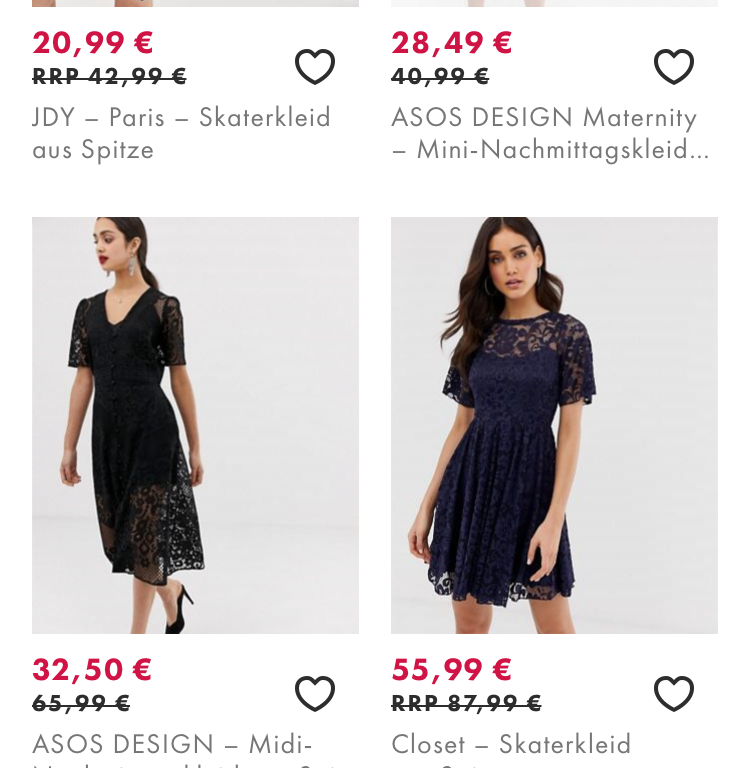 Visuelle Suche auf ASOS