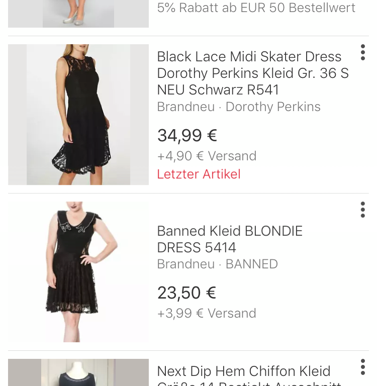 Visuelle Suche auf Ebay