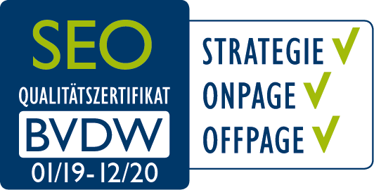 SEO Qualitätszertifikat des BVDW