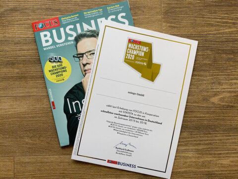 Focus Wachstumschampion 2020 – Wir sind dabei!