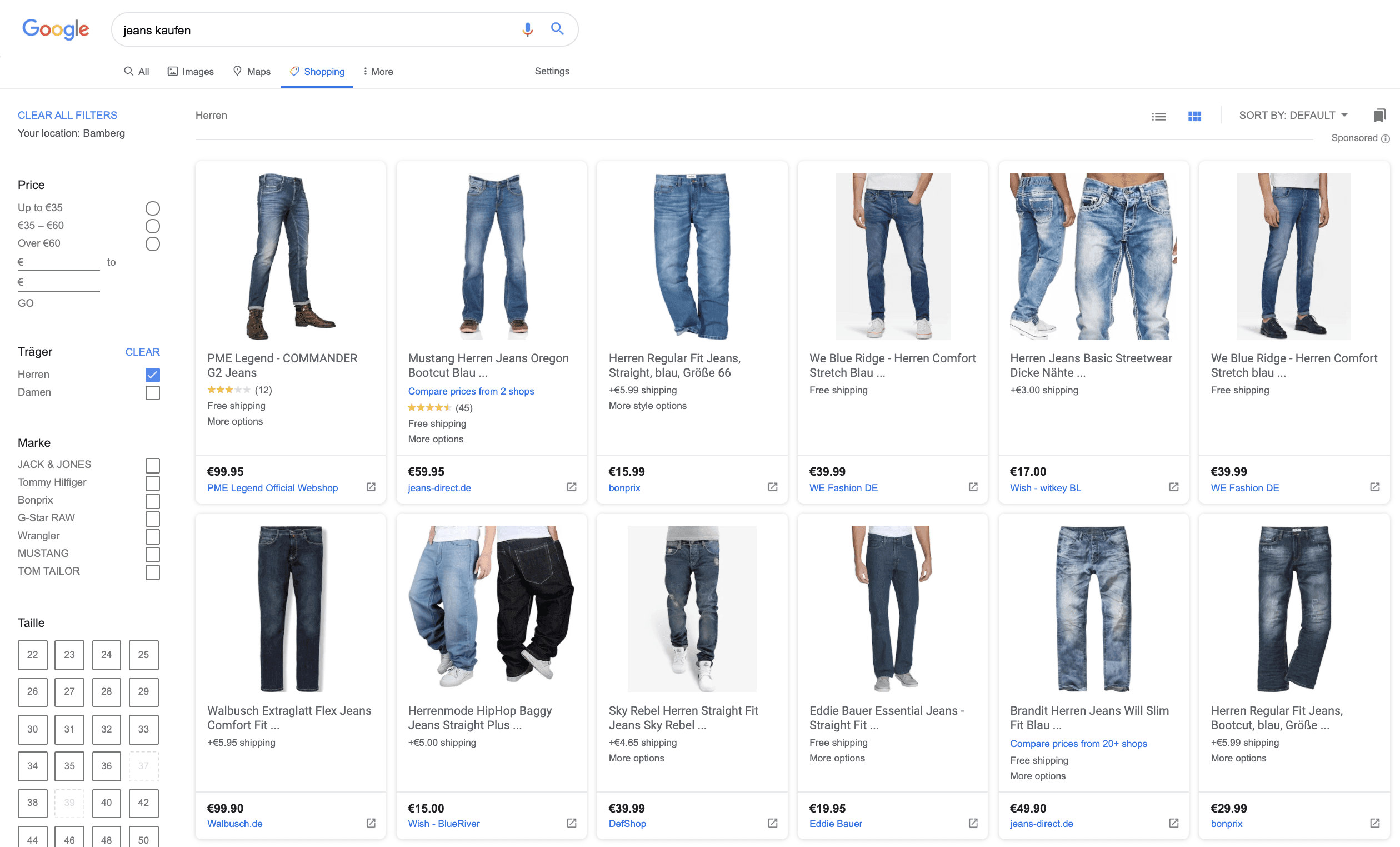 Der Google Shopping zeigt viel mehr Produkte und miete Filtermöglichkeiten Im Google Shopping Tab neben Maps wirken sind deutlich mehr Produkte und einige FIltermöglichkeiten.