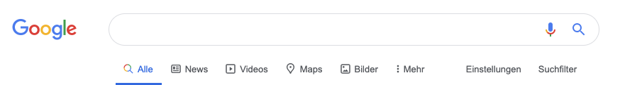 Veränderte Suchmaske bei den Google Suchergebnissen