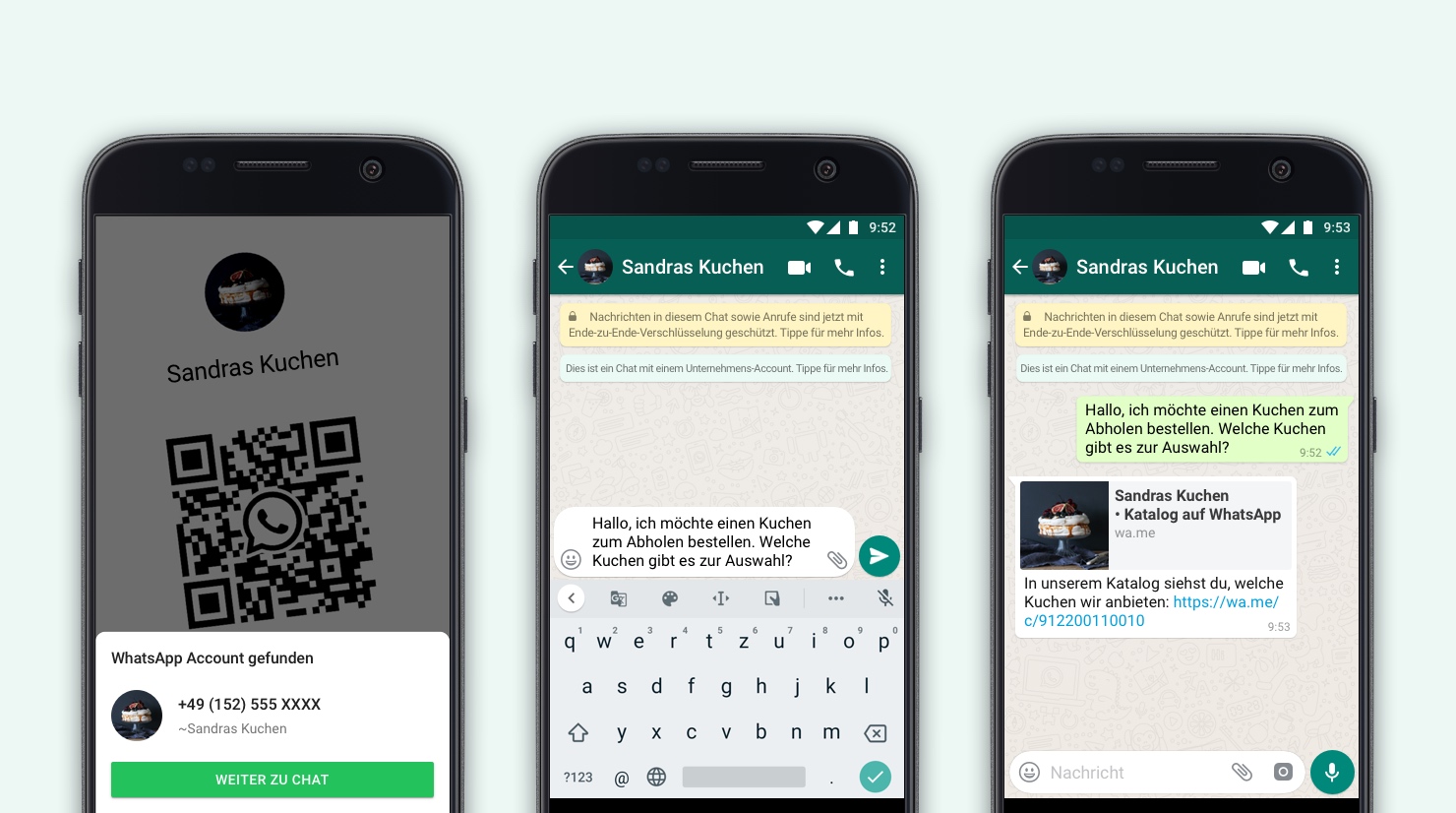 So einfach geht's – Über einen QR-Code kannst Du direkt mit dem Unternehmen chatten, ©WhatsApp