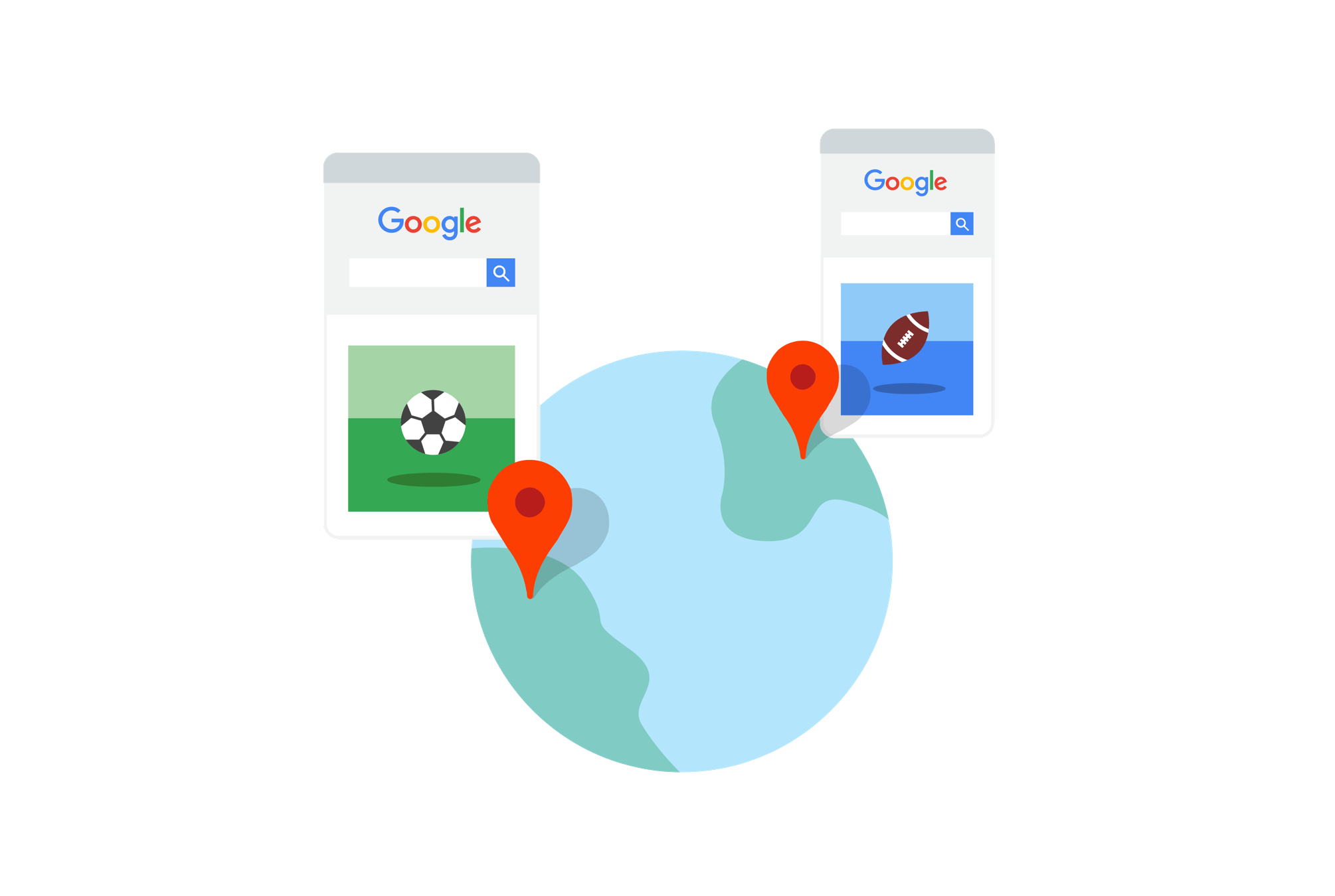 Die Wichtigkeit des Standortbezugs bei einer Google Suchanfrage – Football beschriebt in Amerika oder Europa komplett unterschiedliche Sportarten