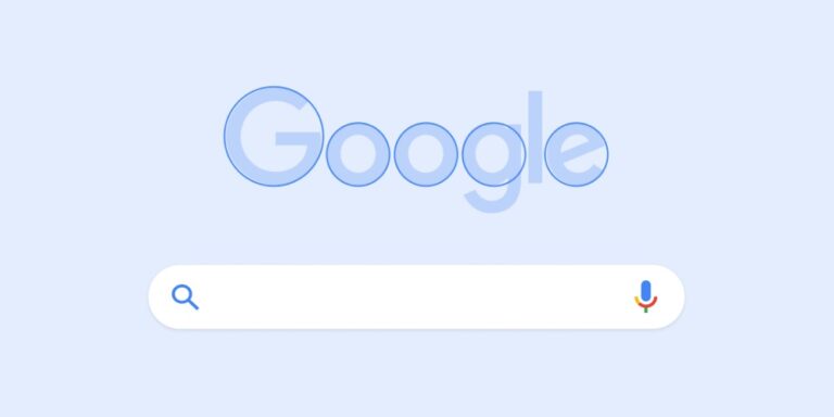 Zu sehen ist das Google Logo und die Suchleiste. Im Logo selbst wurden die runden, charakteristischen Formen durch Kreise gekennzeichnet. Google möchte auch zukünftig mehr auf wiederkehrende Kreise im Layout setzen, um den eigenen Wiedererkennungswert noch zu steigern.