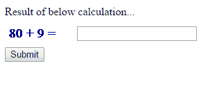 Animation zur beispielhaften Funktionsweise von Math-Captchas