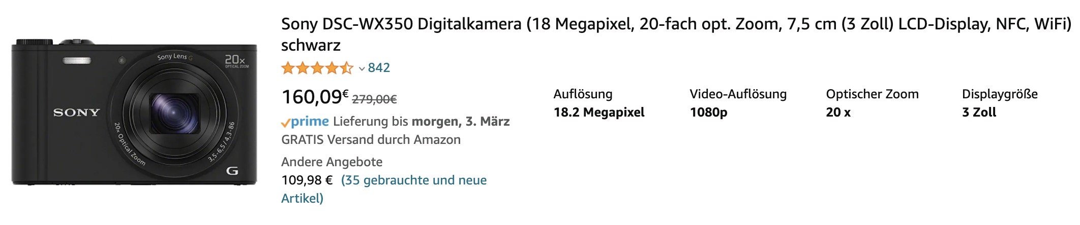 Die Thumbnails auf den Amazon-Kategorieseiten zeigen eine Vorschau auf das Produkt. Hier ist eine Höhe von 150 Pixel Standard.