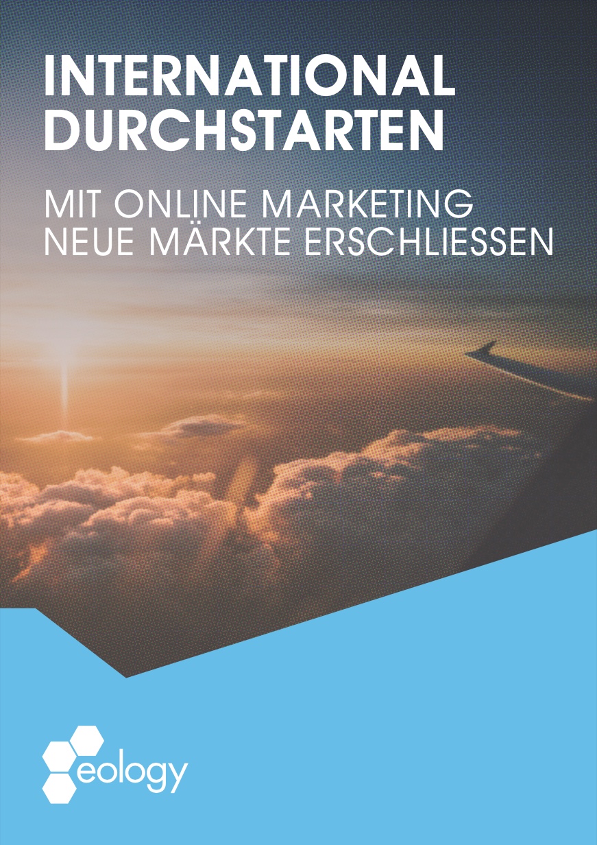 Titelbild des Whitepapers "International durchstarten – Mit Online Marketing neue Märkte erschließen"