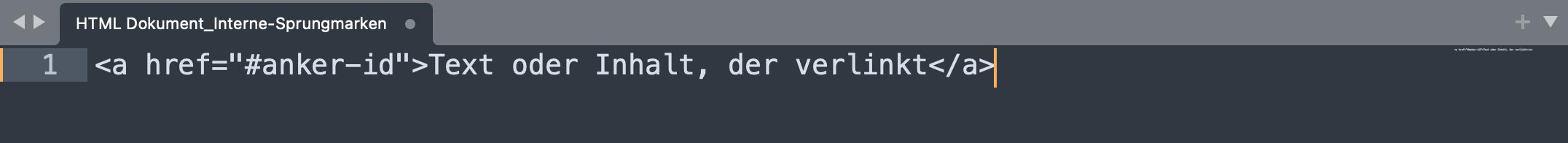 HTML-Code für Sprungmarken