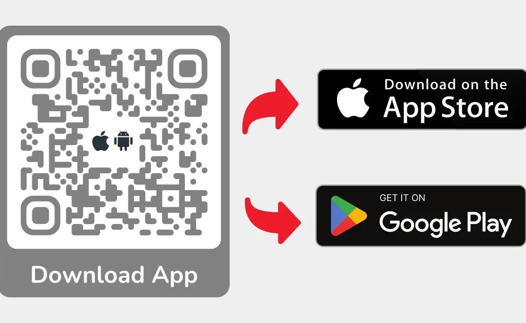 Mit einem QR-Code kannst Du Deinen Kunden den Download von Apps erleichtern. Zu sehen ist ein QR-Code aus dem App-Store.