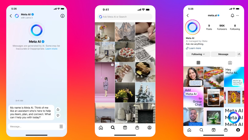 Meta AI im Instagram Feed.