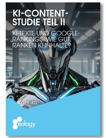 Titelbild der eology KI-Content-Studie Teil 2.